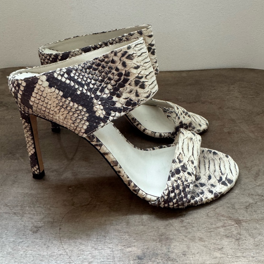 Stuart Weitzman My Slide Python Sandal Heel Size 7 - image 4
